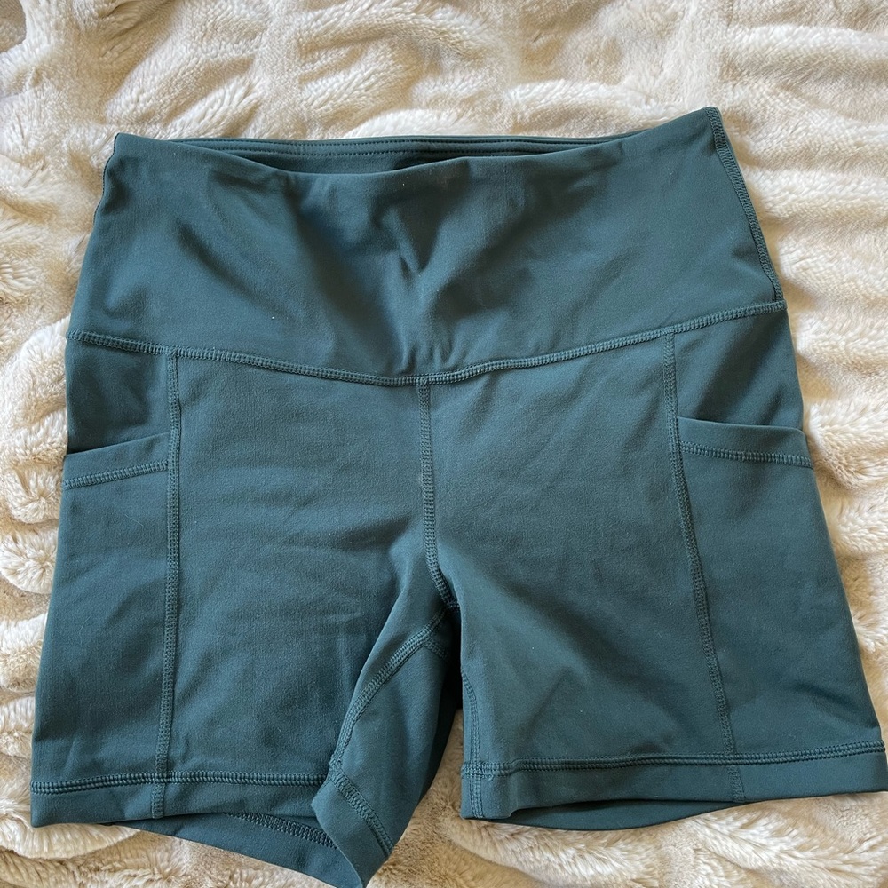 Green Biker Shorts